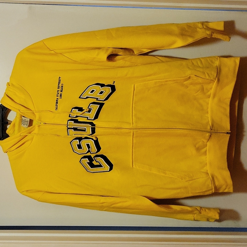 New! Mens CSULB Yellow Hoodie
